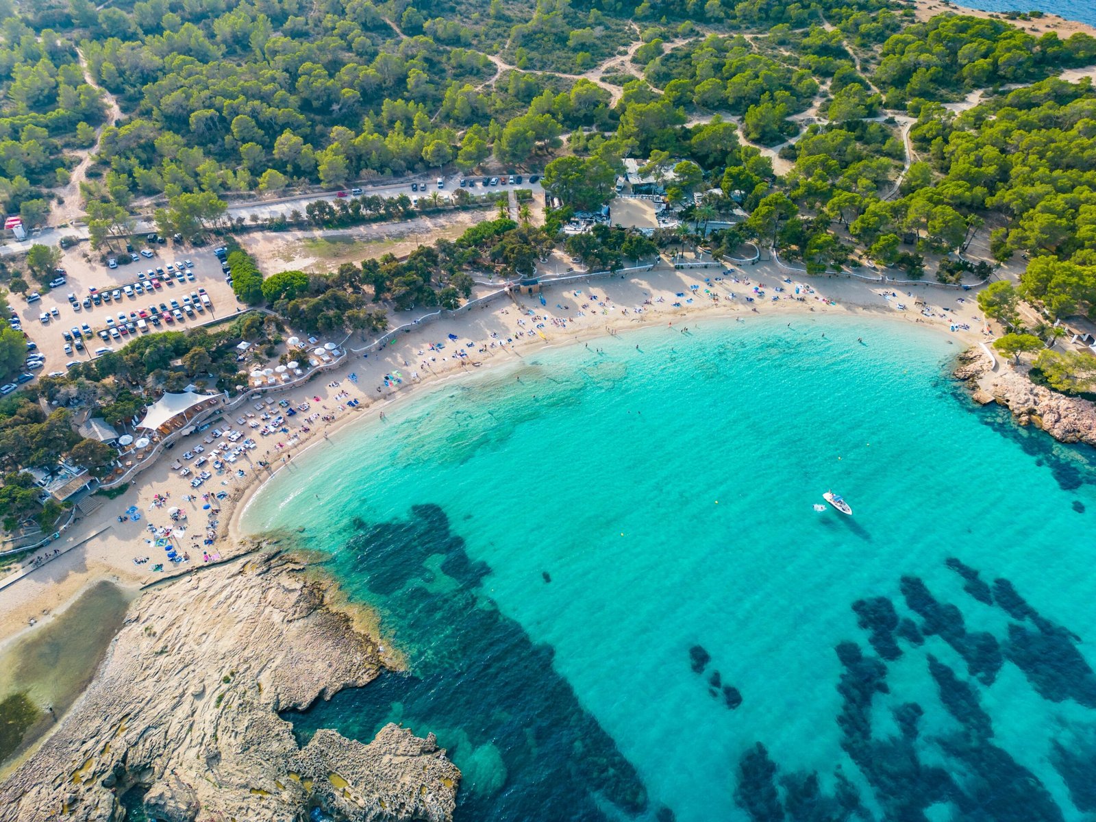 Cala Bassa aerial view, Ibiza buggy tour